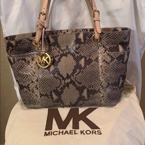 Michael Kors snakeskin tote